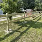 Split Rail Wood Fence of a house